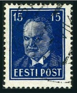 Estonia 126 var grey paper,used.Michel 158x. President Konstantin Pats,1940.