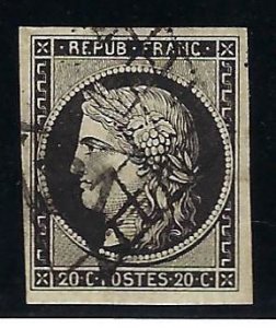 France Sc #3 Used F-VF SCV$45...Grab a Deal!