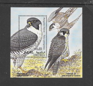 BIRDS - ERITREA #306 PEREGRINE FALCON  MNH