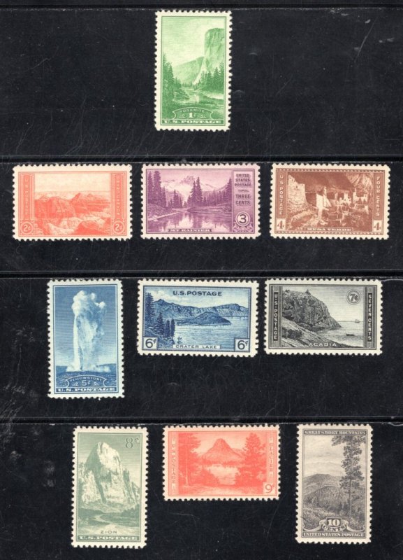 US 740-9, VF, Mint (NH), Complete Set,  CV $15.95  ..... 6785019