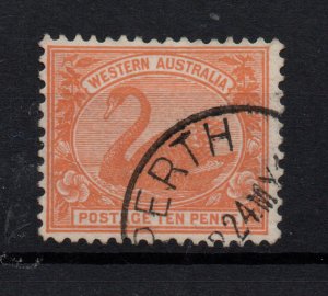 Western Australia 1910 10d rose orange good CDS used SG146 WS36736