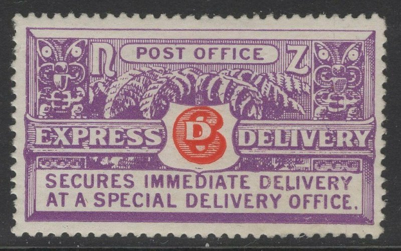 NEW ZEALAND SGE2 1926 6d VERMILION & BRIGHT VIOLET EXPRESS DELIVERY MTD MINT