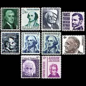 U.S.A. 1965 - Scott# 1278-86 Prominent Americans 1-10c NH