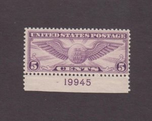 US, C12, PLATE NUMBER, MNH, VF, 1930'S, AIRMAIL COLLECTION MINT NH