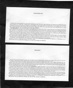 2422-2425 Prehistoric Animals, FDC set/4 Artmaster cachets