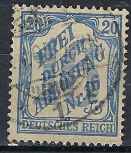 Germany OL20 Used 1905 issue (ak3030)