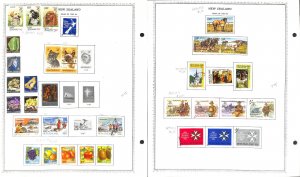 New Zealand Stamp Collection on 18 Minkus Pages, 1977-1988 