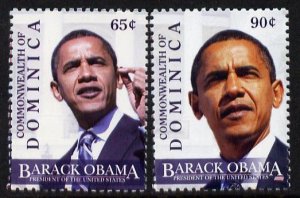 DOMINICA - 2009 - Obama Inauguration  - Perf 2v Set - Mint Never Hinged