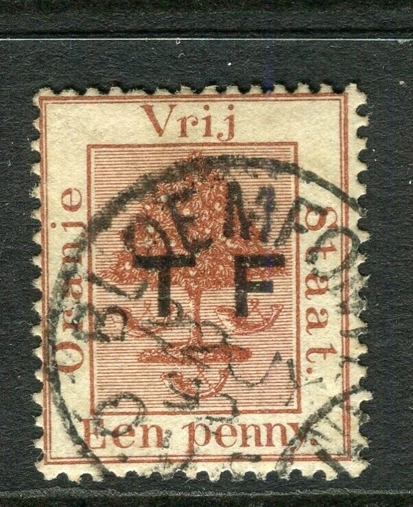 ORANGE FREE STATE; Early 1890s fine TF Telegraph Optd issue used 1d. value