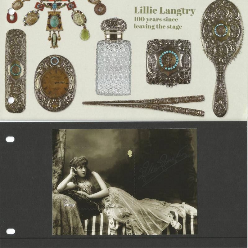 Jersey 2017 MNH Lillie Langtry Minisheet Presentation Pack