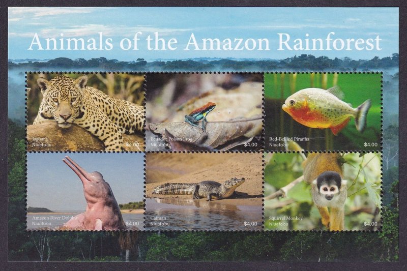 2022 Niuafo'ou 853-858KL Marine Fauna, Jaguar, Reptile, Monkeys  22,00 €
