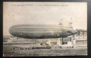 1912 Fischamend Austria RPPC Postcard Cover Parseval Military Balloon