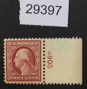 US STAMPS  #519 PERF 11 MINT OG NH PLATE SINGLE $900 LOT #29397