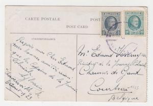 BELGIAN CONGO, 1923 ppc. Baobab Tree, Anversville. Belgian stamps, ship mail.