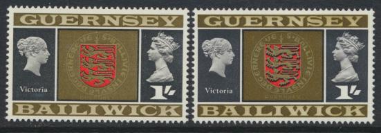 Guernsey  SG 22 & SG 22a thin paper  SC# 17 Mint Light hinge trace see details