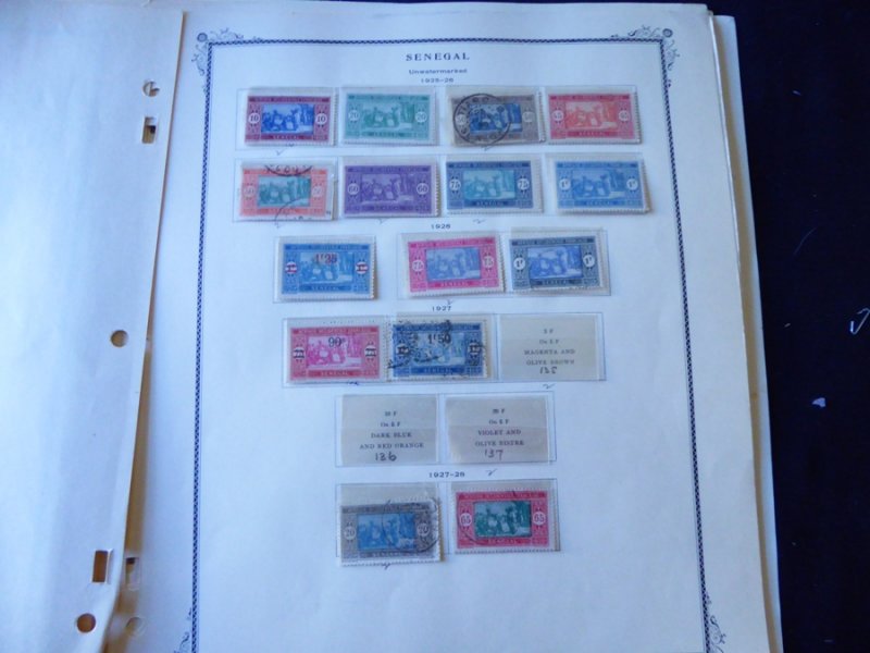 Senegal 1902-1960 Stamp Collection on Scott Specialty Alb Pgs