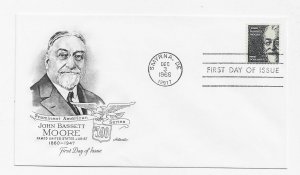 US 1295 (Me-7) $5.00 John Bassett Moore on FDC Artmaster Cachet Unadd ECV $90.00