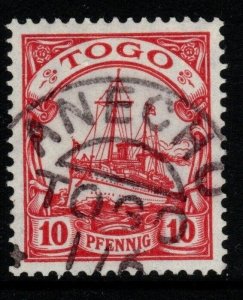 TOGO(GERMAN) SGG22 1912 10pf CARMINE USED