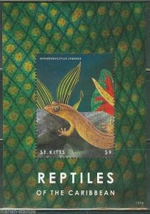 ST. KITTS 2014 REPTILES OF THE CARIBBEAN SOUVENIR SHEET MINT NH