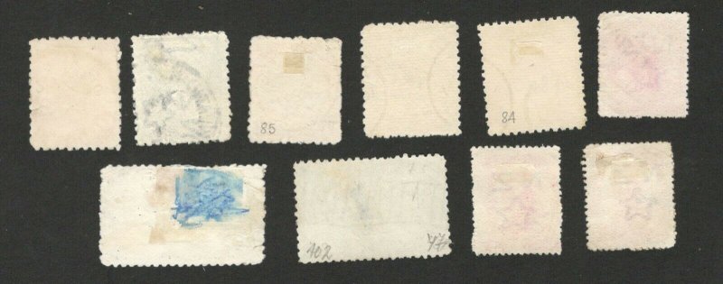 NEW ZEALAND - 10 USED OLD STAMPS - 1899/1907.