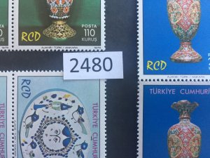 $1 World MNH Stamps (2480) Turkey 2 sets of 3, Art MNH