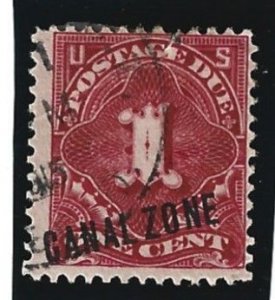 Canal Zone Scott #J1  Used 1c Postage Due O/P 2021 CV $15.00