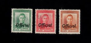 New Zealand Scott #O72-O74 Used