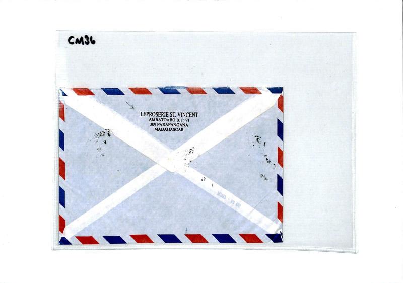 MADAGASCAR Cover LEPROSERIE Missionary Air Mail MIVA 1994 CM36