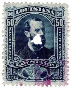 (I.B) US Revenue : Law Stamp 50c (Louisiana)