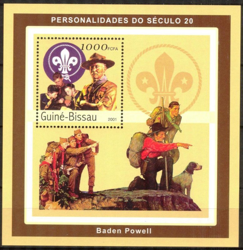 Guinea Bissau 2001 Scouting Boy Scouts Baden Powell S/S MNH
