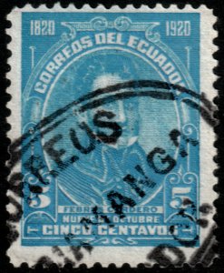 ✔️ ECUADOR 1920 - LUIS CORDERO OVAL CANCEL - SC. 227 [048]