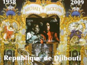 Djibouti 2009 Michael Jackson (1958-2009) Stamp Souvenir Sheet Imperforated MNH