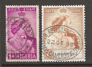 NIGERIA 1948 SG 62/63 USED