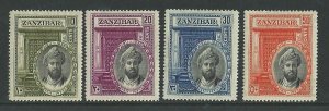 1936 ZANZIBAR - SG: 323/6 - SULTAN SILVER JUBILEE - KGVI - MOUNTED MINT 