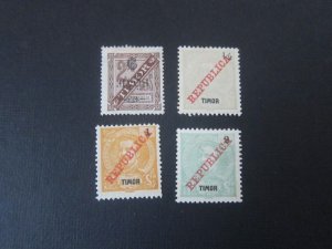 Timor 1902 Sc 103,06,07,08 MH