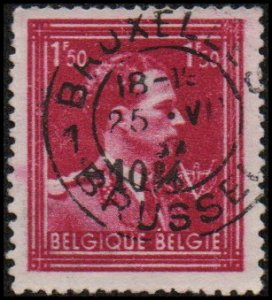 Belgium 365 - Used - 1.50fr King Leopold III (V and Crown) (-10% Ovpt)(1946) +