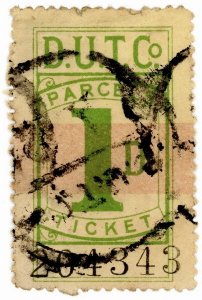 (I.B) Dublin United Tramways Company : Railway Parcel Ticket 1d