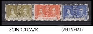 SEYCHELLES - 1937 KGVI CORONATION - 3V - MINT NH