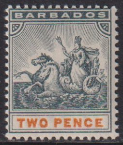 1899 Barbados QV Queen Victoria Two Pence issue MNH Sc# 73 CV $24.00 Stk #3