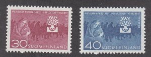 Finland, # 368-369, World Refugee Year, Mint NH