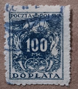 Poland #J47 100m Postage Due USED (1921-1922)