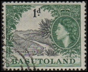 Basutoland 47 - Used - 1p Orange River (1954)