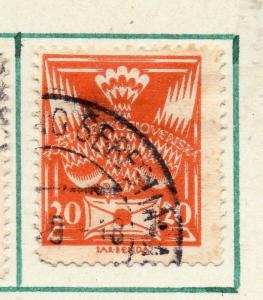 Czechoslovakia 1920 Early Issue Fine Used 20h. 230125