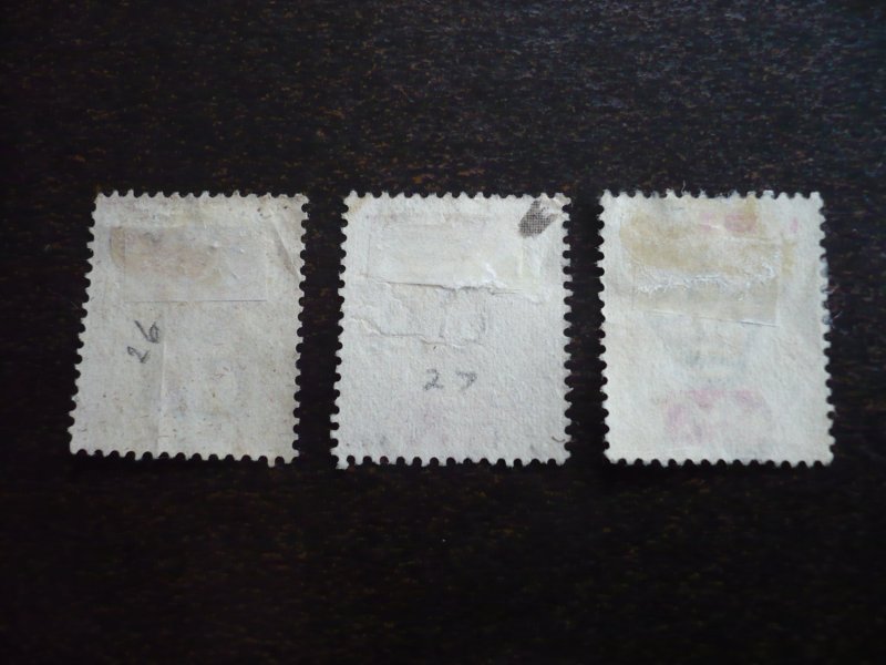 Stamps - Gold Coast - Scott# 26,27,33 - Used Part Set of 3 Stamps