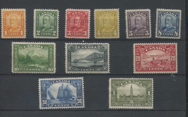 1928 Canada Mint Postage Stamp Collection #149-159 Catalogue Value $1,440 