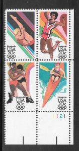 #2082-85 MNH Olympic Plate Block