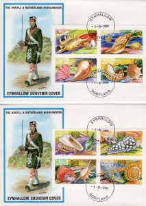 Eynhallow Holy Island (Scotland) 1979 Sea Shells ovpt.Year Child ICY IMPERF FDC