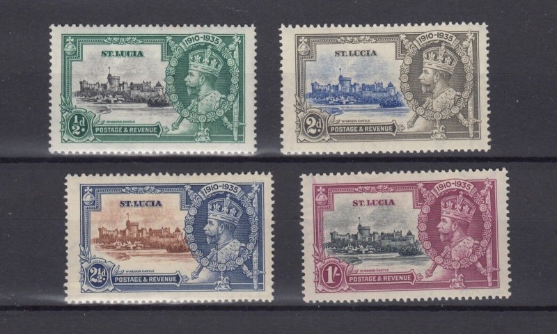 St Lucia KGV 1935 Silver Jubilee Set SG109/112 MLH BP3488 