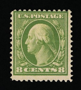 GENUINE SCOTT #337 F-VF MINT OG H 1908 OLIVE GREEN PERF-12 DL-WMK  #12179