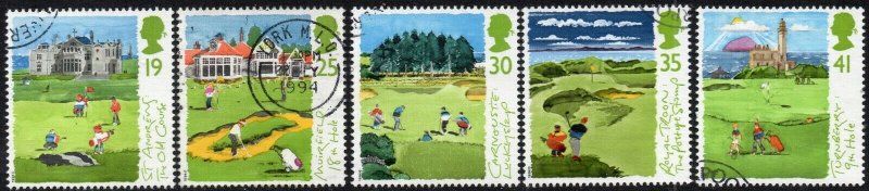 1994 Sg 1829/33 Scottish Golf Courses Used Set of 5